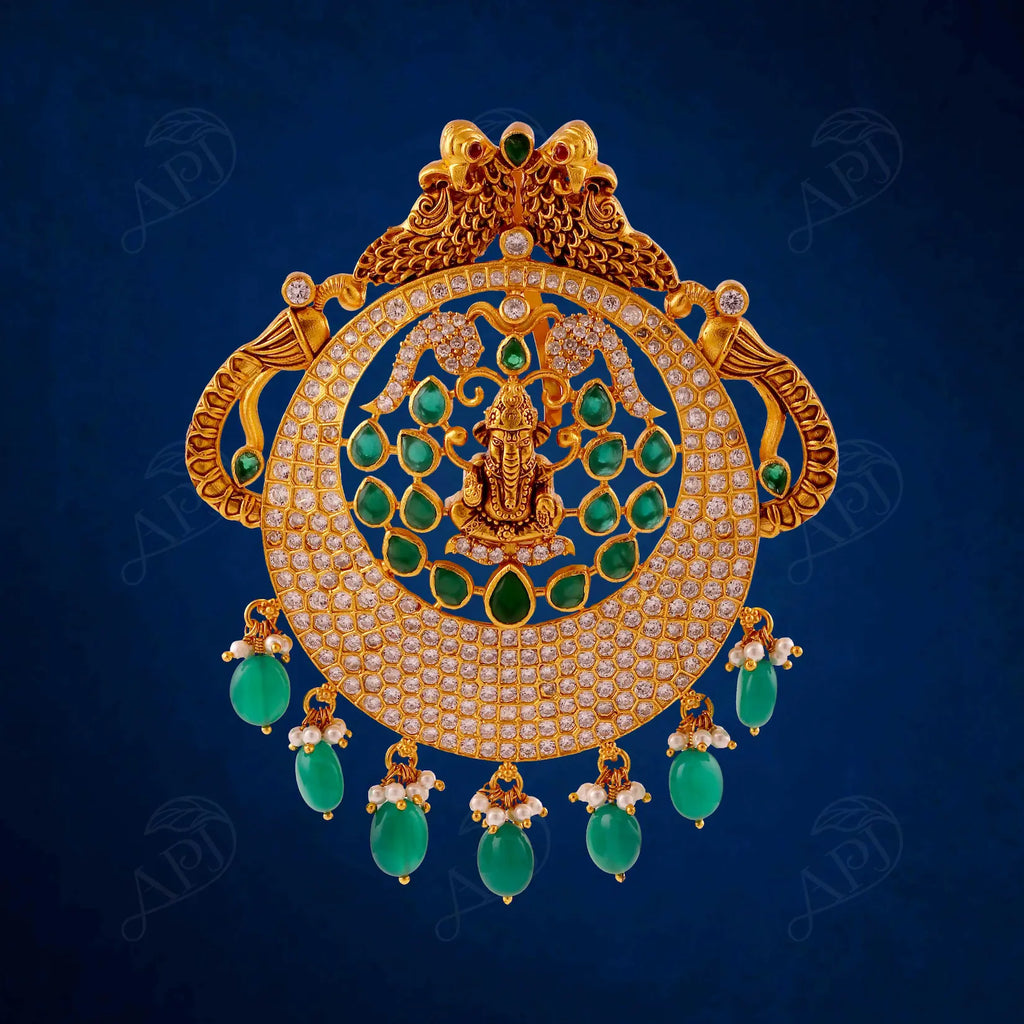 SILVER(CZ) GOLD PLATED LOCKET
