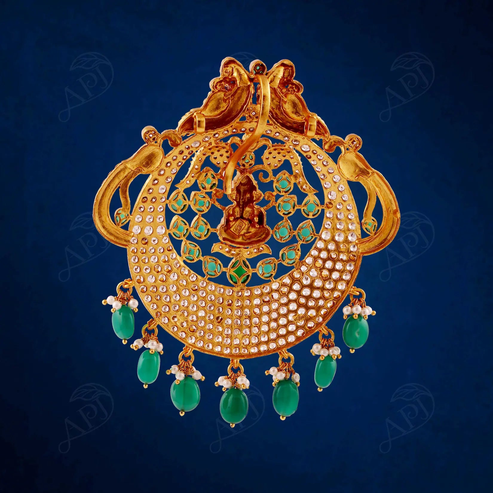 SILVER(CZ) GOLD PLATED LOCKET